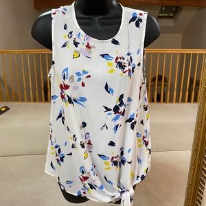 Halogen Side Tie Sleeveless Blouse